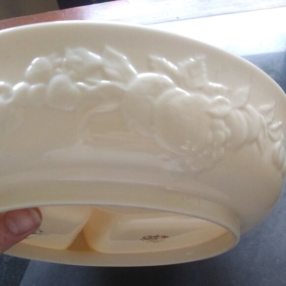 Lenox FRUITS OF LIFE Round Divided Serving Dish candy nuts jellybeans USA - Picture 14 of 16